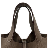 エルメス HERMES ピコタンロックMM W刻 エトゥープ シルバー金具 トリヨン レディース ハンドバッグ
