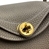 エルメス HERMES リンディミニ K刻 エトゥープ ゴールド金具 トリヨン レディース ショルダーバッグ