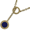 ブルガリ BVLGARI リバーシブルドロップネックレス ゴールド 750 ラピスラズリ ロードクロサイト ジュエリー