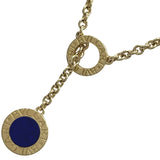 ブルガリ BVLGARI リバーシブルドロップネックレス ゴールド 750 ラピスラズリ ロードクロサイト ジュエリー