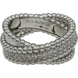 ヴァンクリーフ＆アーペル Van Cleef & Arpels ペルレダイヤモンドデュオリング ホワイトゴールド Au750 ダイヤモンド ジュエリー