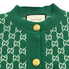 グッチ GUCCI GG総柄ノーカラーニットコート 599263 グリーン ウール レディース その他アウター