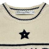 クリスチャン・ディオール Christian Dior シグネチャーロゴカシミヤ 半袖ニットトップス 154S09AM305 アイボリー カシミヤ レディース ニット