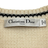 クリスチャン・ディオール Christian Dior シグネチャーロゴカシミヤ 半袖ニットトップス 154S09AM305 アイボリー カシミヤ レディース ニット