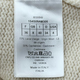 クリスチャン・ディオール Christian Dior シグネチャーロゴカシミヤ 半袖ニットトップス 154S09AM305 アイボリー カシミヤ レディース ニット