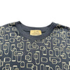 エルメス HERMES 総柄プリントTシャツ H55792HA ネイビー コットン メンズ 半袖Ｔシャツ