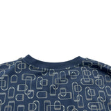エルメス HERMES 総柄プリントTシャツ H55792HA ネイビー コットン メンズ 半袖Ｔシャツ