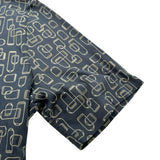 エルメス HERMES 総柄プリントTシャツ H55792HA ネイビー コットン メンズ 半袖Ｔシャツ