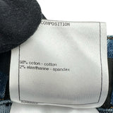シャネル CHANEL マトラッセキルティングスリムデニムパンツ P55686 ブルー コットン レディース デニムパンツ