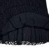 サンローラン SAINT LAURENT ショートスリーブレースワンピース 484797 ブラック コットン レディース ワンピース