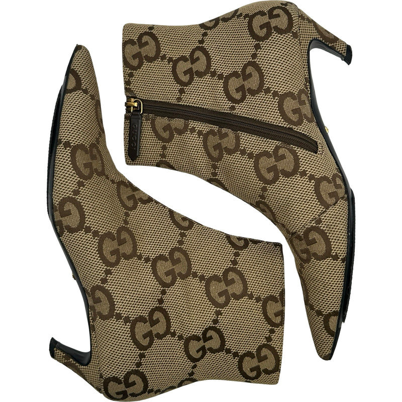グッチ GUCCI x BALENCIAGA サイドジップブーツ 676555 ベージュ