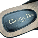 クリスチャン・ディオール Christian Dior レザーベルトプラットフォームサンダル ブラック レザー レディース サンダル