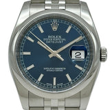 ロレックス ROLEX デイトジャスト36 116200 ブルー ステンレススチール 自動巻き メンズ 腕時計