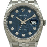 ロレックス ROLEX デイトジャスト36 ホリコン 126234G ブルー ステンレススチール 自動巻き メンズ 腕時計