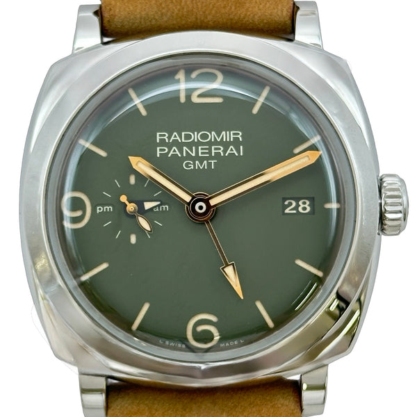 パネライ PANERAI ラジオミールGMT3デイズ PAM00998 グリーン ステンレススチール 自動巻き メンズ 腕時計 パネライ PANERAI ラジオミールGMT3デイズ PAM00998 グリーン