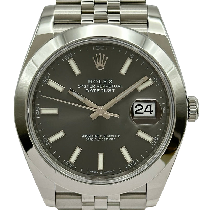 ロレックス ROLEX デイトジャスト41　スレート 126300 グレー SS 自動巻き メンズ 腕時計 ロレックス ROLEX デイトジャスト41 126300 スレート ステンレス