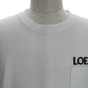 ロエベ LOEWE ロゴ刺繍半袖Tシャツ H526Y22XDE ホワイト コットン メンズ 半袖Ｔシャツ