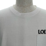 ロエベ LOEWE ロゴ刺繍半袖Tシャツ H526Y22XDE ホワイト コットン メンズ 半袖Ｔシャツ