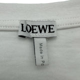 ロエベ LOEWE ロゴ刺繍半袖Tシャツ H526Y22XDE ホワイト コットン メンズ 半袖Ｔシャツ