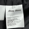 ミュウミュウ miu miu ロゴワッペン チェックテーラードジャケット MH1769 グレー ウール レディース テーラードジャケット