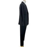 クリスチャン・ディオール Christian Dior オブリークアシンメトリー ジャケット＆パンツセットアップ 033C228B4739 ブラック ウール メンズ セットアップ