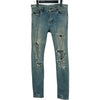 サンローラン SAINT LAURENT デストロイクラッシュスキニーデニムパンツ 891659 ブルー デニム メンズ デニムパンツ