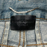 サンローラン SAINT LAURENT デストロイクラッシュスキニーデニムパンツ 891659 ブルー デニム メンズ デニムパンツ