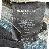 サンローラン SAINT LAURENT デストロイクラッシュスキニーデニムパンツ 891659 ブルー デニム メンズ デニムパンツ