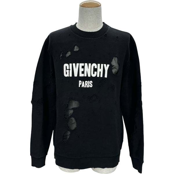かなりお値下げ！最終価格決定！！！！GIVENCHY メンズスウェットサイズL ジバンシィ GIVENCHY ロゴデストロイ スウェットシャツ 17F7334653