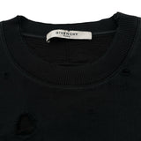 ジバンシィ GIVENCHY ロゴデストロイ スウェットシャツ 17F7334653 ブラック コットン メンズ スウェット
