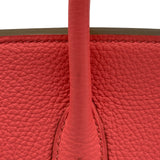 エルメス HERMES バーキン25 ▢Q刻印 ローズリップスティック シルバー金具 トゴ レディース ハンドバッグ