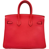 エルメス HERMES バーキン25 ▢Q刻印 ローズリップスティック シルバー金具 トゴ レディース ハンドバッグ
