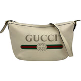 グッチ GUCCI ハーフムーンホーボーショルダーバッグ 523588 アイボリー カーフ レディース ショルダーバッグ