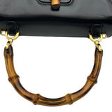 グッチ GUCCI バンブー2WAYハンドバッグ 0002046 ブラック ゴールド金具 カーフ レディース ハンドバッグ