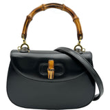 グッチ GUCCI バンブー2WAYハンドバッグ 0002046 ブラック ゴールド金具 カーフ レディース ハンドバッグ