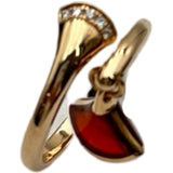 ブルガリ BVLGARI ディーヴァドリームリング ピンクゴールド Au750 カーネリアン ダイヤモンド ジュエリー