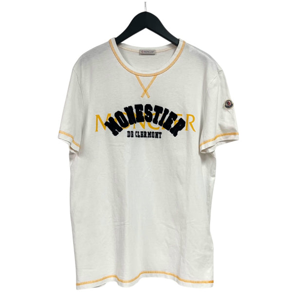 モンクレール MONCLER ロゴワッペン半袖Tシャツ ホワイト コットン