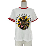 クリスチャン・ディオール Christian Dior D-Jungle ロゴプリント半袖Tシャツ 243T12A4460 ホワイト コットン レディース 半袖Ｔシャツ