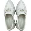 プラダ PRADA モノリス トライアングルロゴローファー ホワイト レザー レディース ローファー