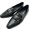プラダ PRADA トライアングルロゴ パテントローファー 1D193N ブラック パテント レディース ローファー