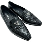 プラダ PRADA トライアングルロゴ パテントローファー 1D193N ブラック パテント レディース ローファー
