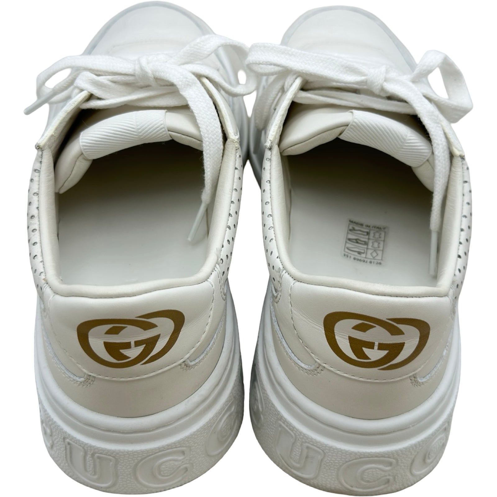 グッチ GUCCI GGエンボスローカットスニーカー 670408 ホワイト レザー