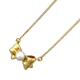 タサキ TASAKI パールリボンネックレス K18YG ジュエリー