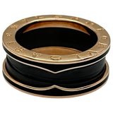 ブルガリ BVLGARI ビーゼロワンリング 2バンド ピンクゴールド Au750/セラミック ジュエリー