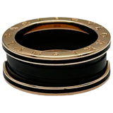 ブルガリ BVLGARI ビーゼロワンリング 2バンド ピンクゴールド Au750/セラミック ジュエリー