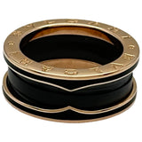 ブルガリ BVLGARI ビーゼロワンリング 2バンド ピンクゴールド Au750/セラミック ジュエリー