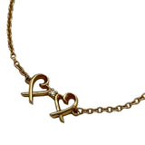 ティファニー TIFFANY＆CO ダブルラビングハートブレスレット ピンクゴールド Au750 ダイヤモンド ジュエリー