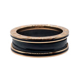ブルガリ BVLGARI ビーゼロワンリング 2バンド ピンクゴールド 750PG/ブラックセラミック ジュエリー