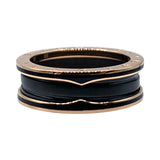 ブルガリ BVLGARI ビーゼロワンリング 2バンド ピンクゴールド 750PG/ブラックセラミック ジュエリー