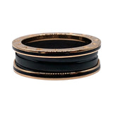 ブルガリ BVLGARI ビーゼロワンリング 2バンド ピンクゴールド 750PG/ブラックセラミック ジュエリー